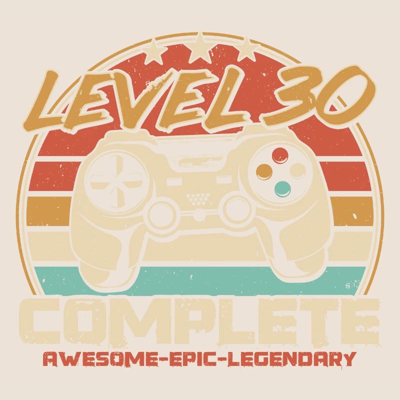 30. Geburtstag Gamer Level 30 Freigeschaltet