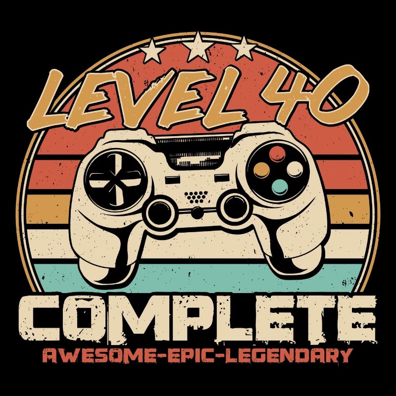 40. Geburtstag Gamer Level 40 Freigeschaltet