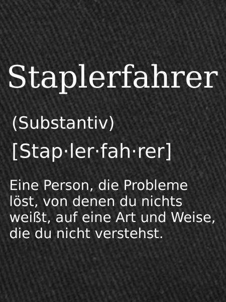 Staplerfahrer Gabelstapler Stapler