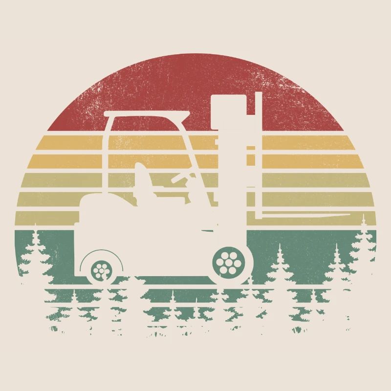 Lustige Gabelstaplerfahrer-Kunst - Gabelstaplerfahrer