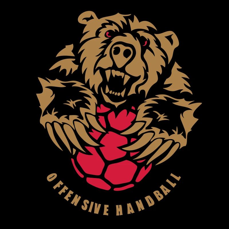 handball bear offensive logo