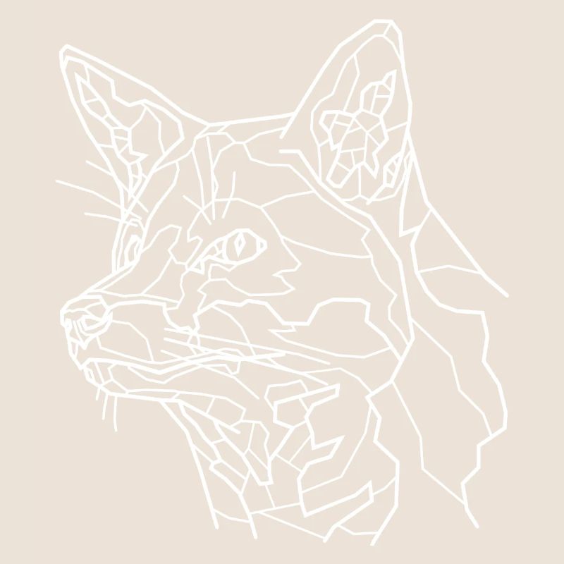 Snow Fox Line Art