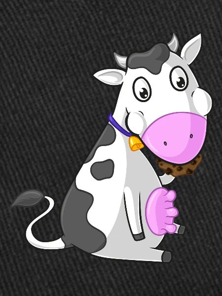 Comic-grignotant vache