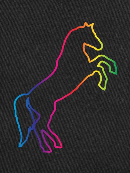 Rainbow Outline Horse