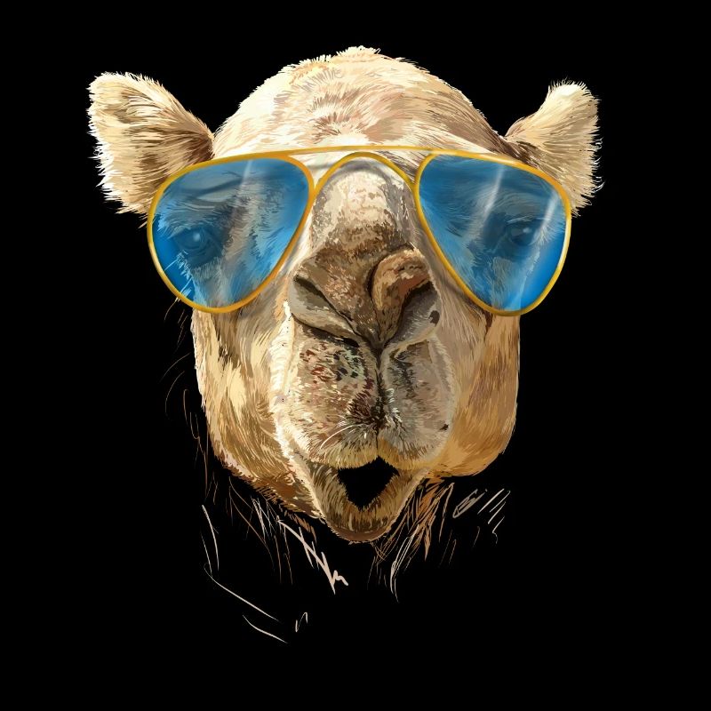Camel with sunglasses