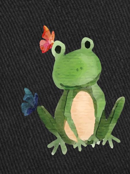 La grenouille et les papillons