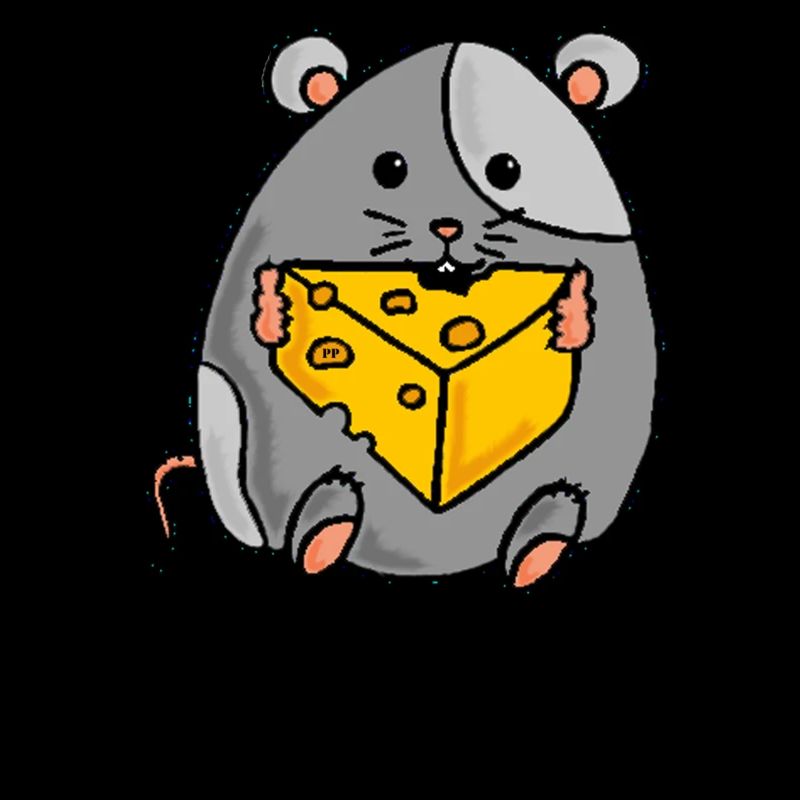 Dicke Maus mit Käse