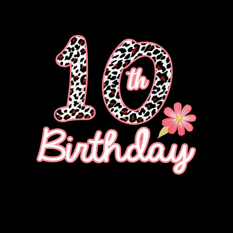 10. Geburtstag 10 Jahre altes Mädchen Leopard Schmetterling
