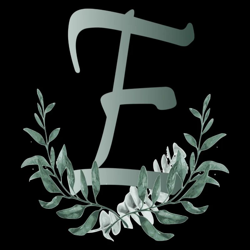 Lettre E avec des plantes