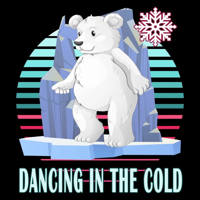 ice-bathing ice bear winterbader dancing cold ice snow