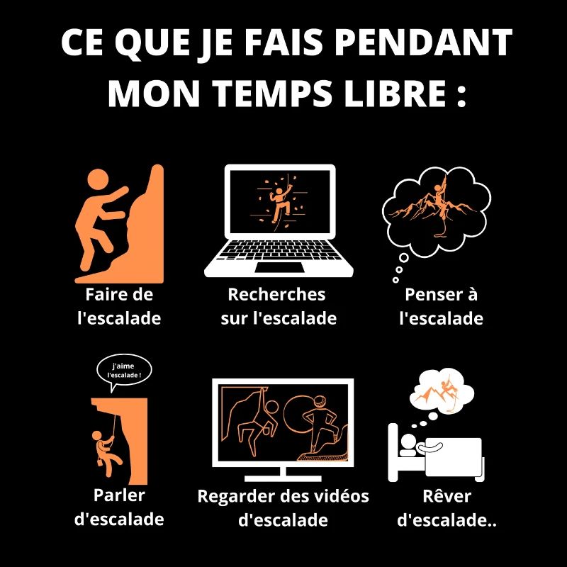 Ce que je fais pendant mon temps libre : escalade