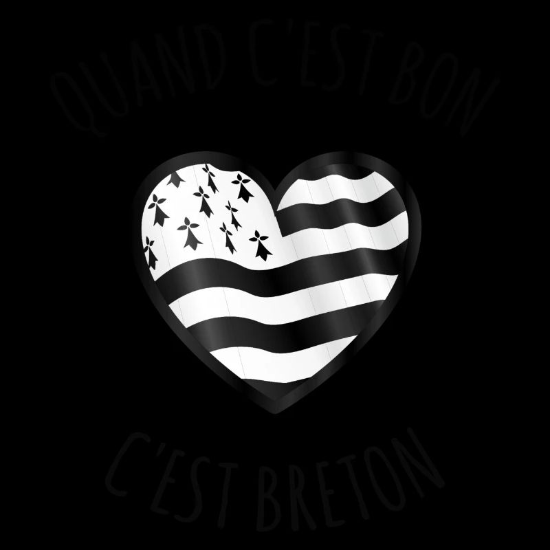 Tshirt drapeau breton quand c'est bon c'est breton