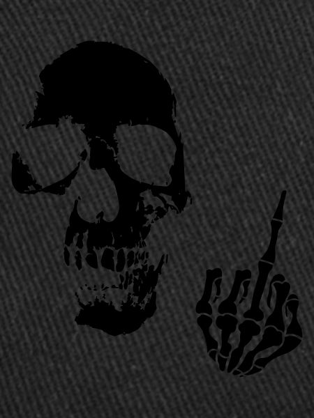 skull middle finger