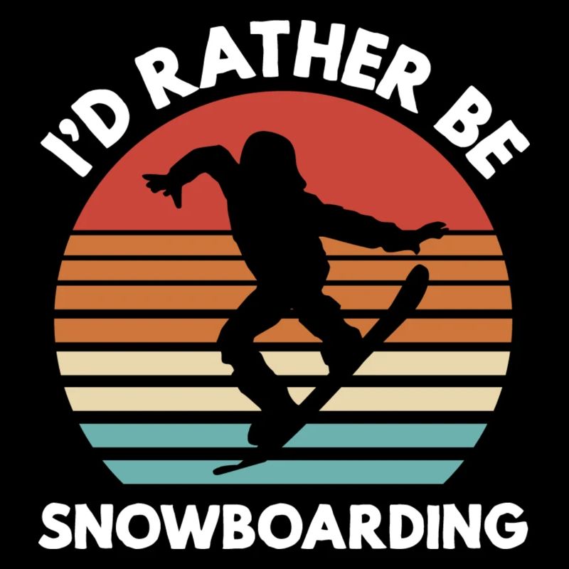 I’d Rather Be Snowboarding – Retro Look