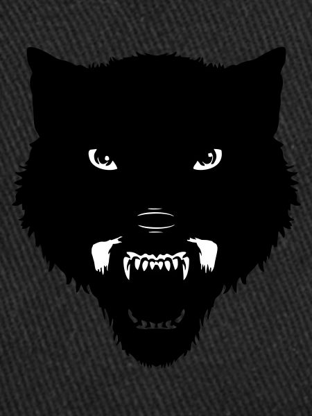 black wolf head