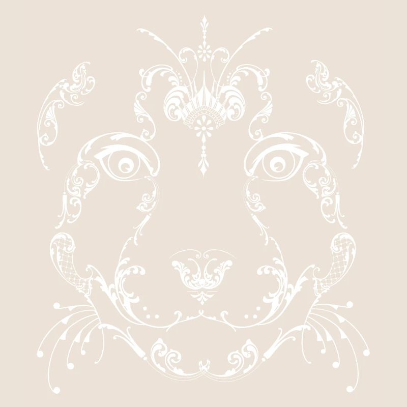 Snow leopard cheetah psychedelic ornament pattern