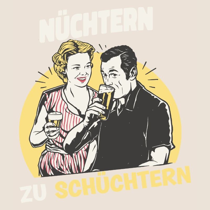 Nüchtern zu schüchtern Biertrinker Alkohol Mann