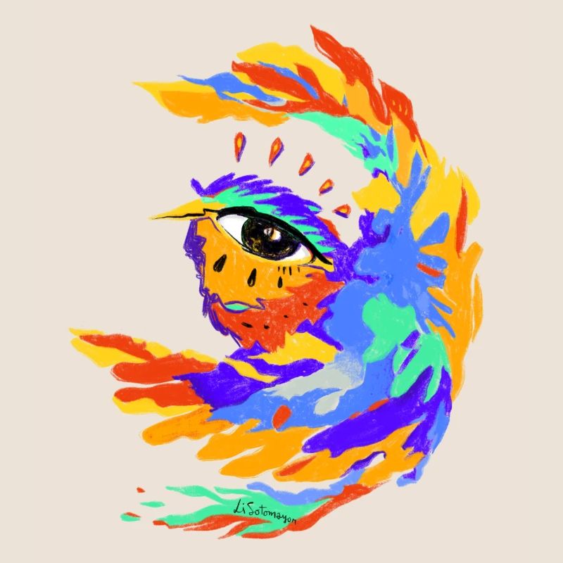 Oiseau coloré
