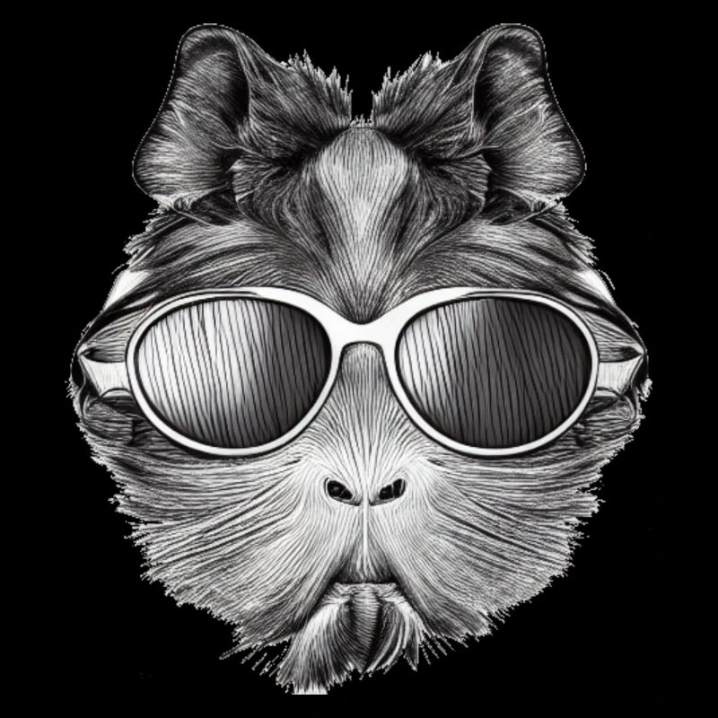 Lunettes de soleil cool cochon d’Inde design amusant 11