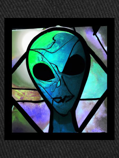 Stained glass alien