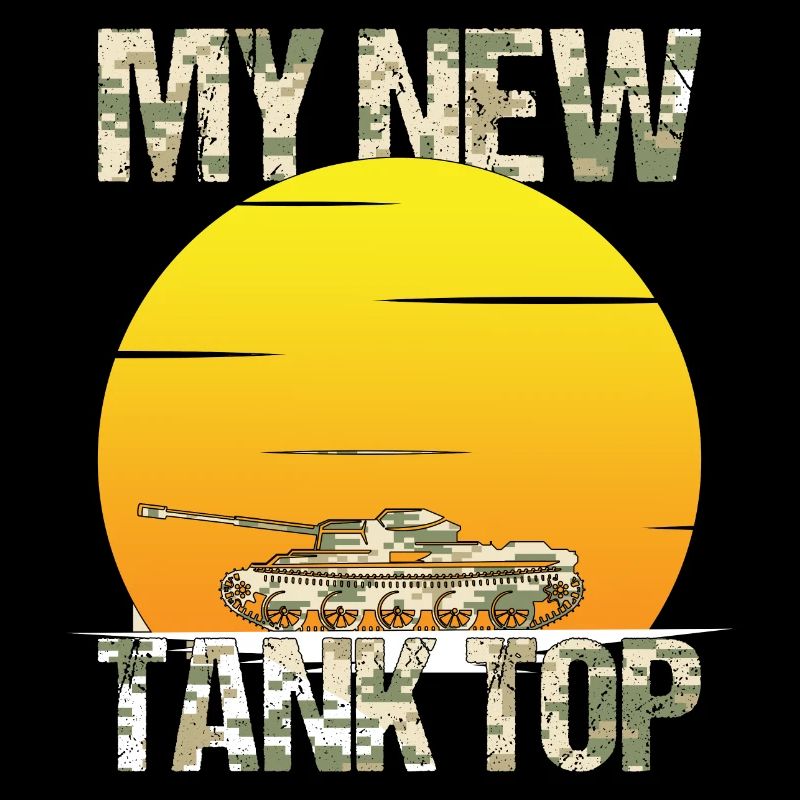 Panzer camouflage Spruch Tank Top Geschenk