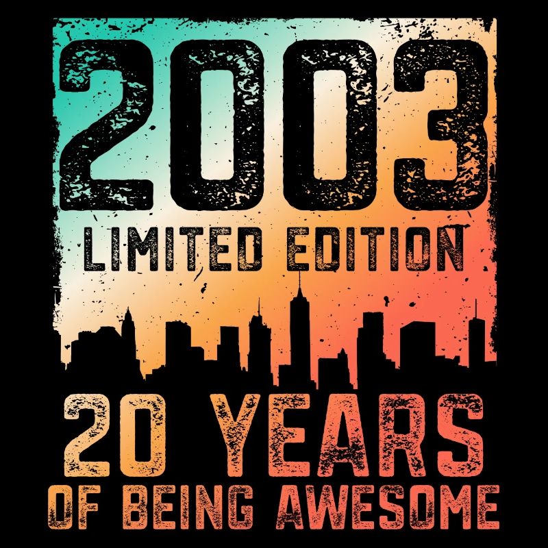 20e anniversaire 20 ans nés en 2003