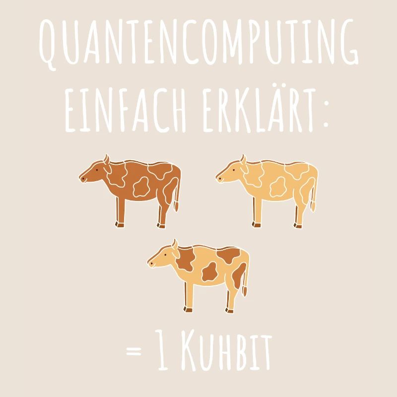 Quantencomputing mit Kühen Lustig Geschenk Kuhbit