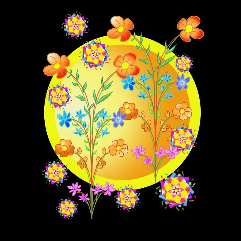 Fleurs en bouquet.
