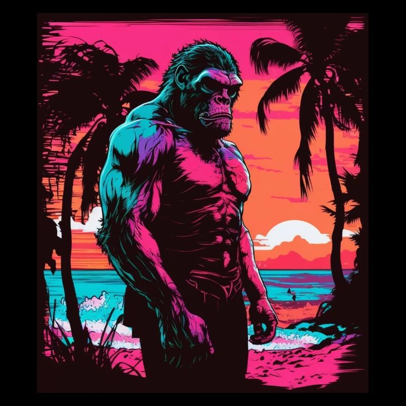 Singe sur la plage