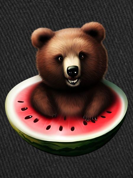 Ours dans une pastèque