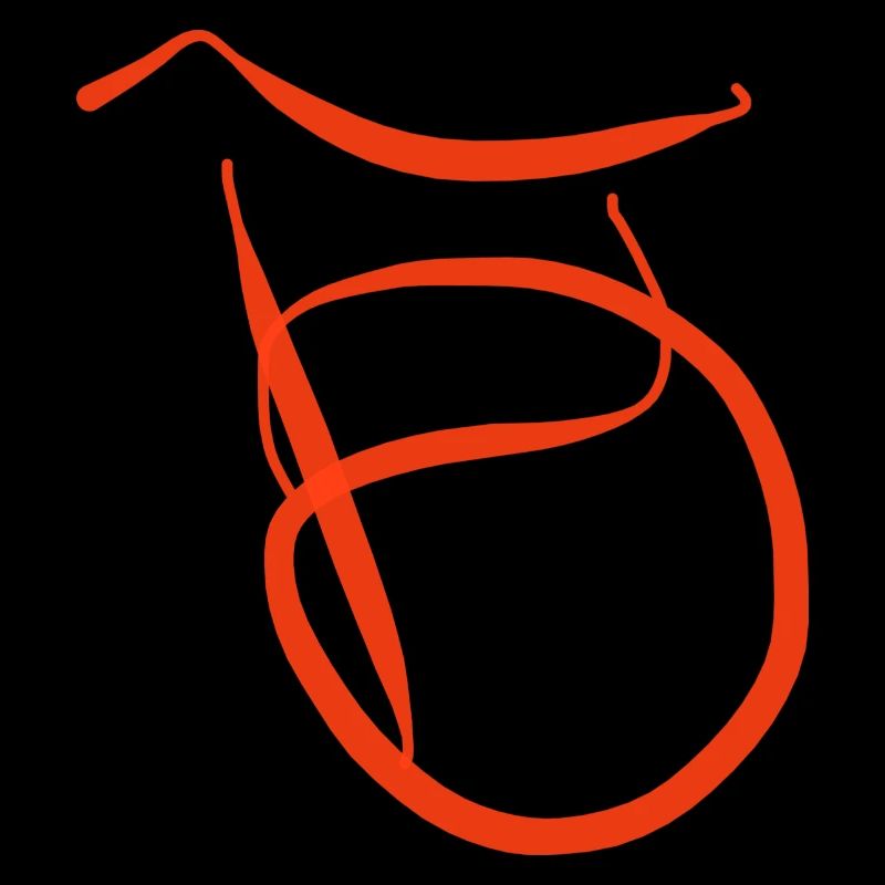 Orange B sur pull noir