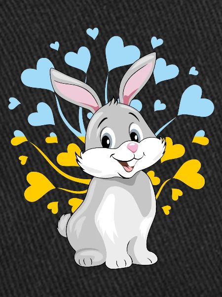 Lapin joyeux et souriant