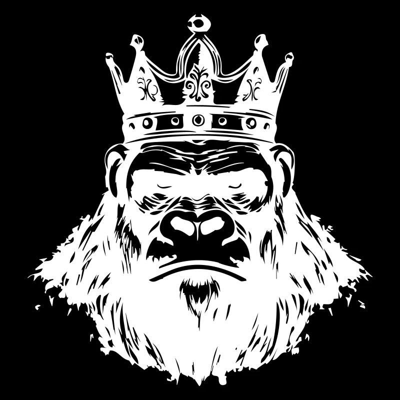 Roi Tête de Couronne de gorille