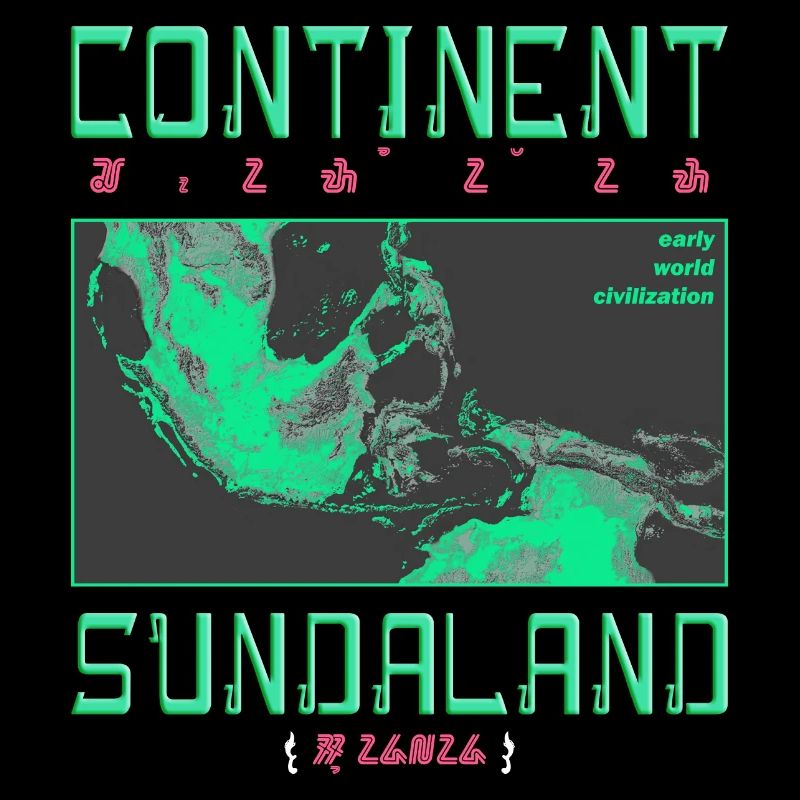 Old Map Continent Sundanese Graphic