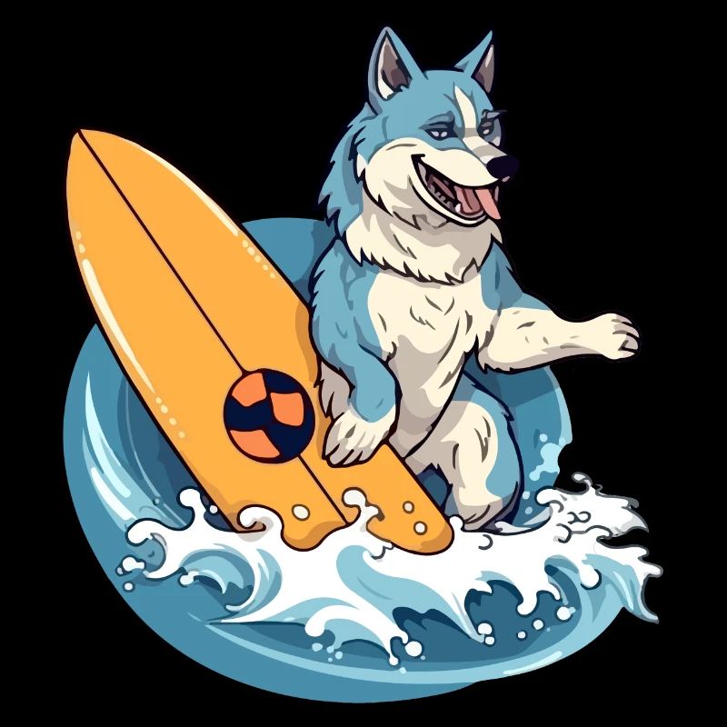 Momo le loup surfeur