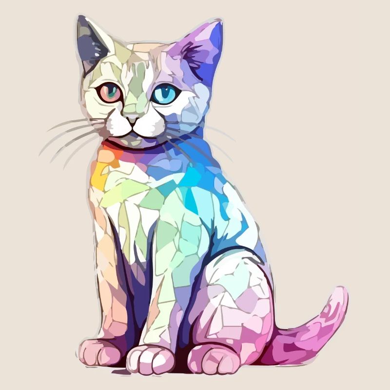 Hako le chat multicolore