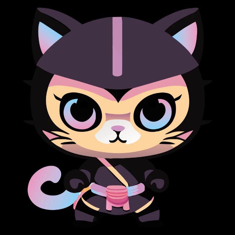 Ninja Cat Pinky Kitty