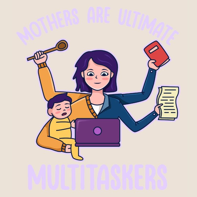 Muttertag Multitasking Arbeit Design