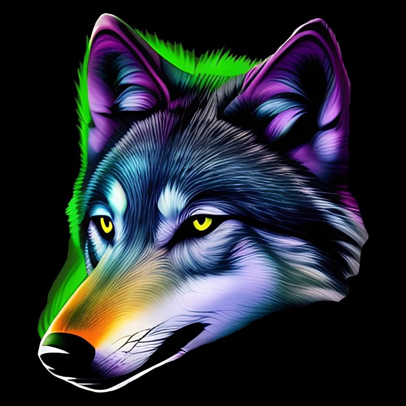 Loup coloré