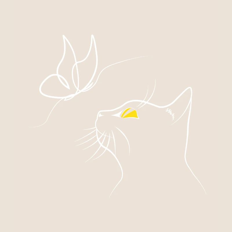 Cat With Butterfly