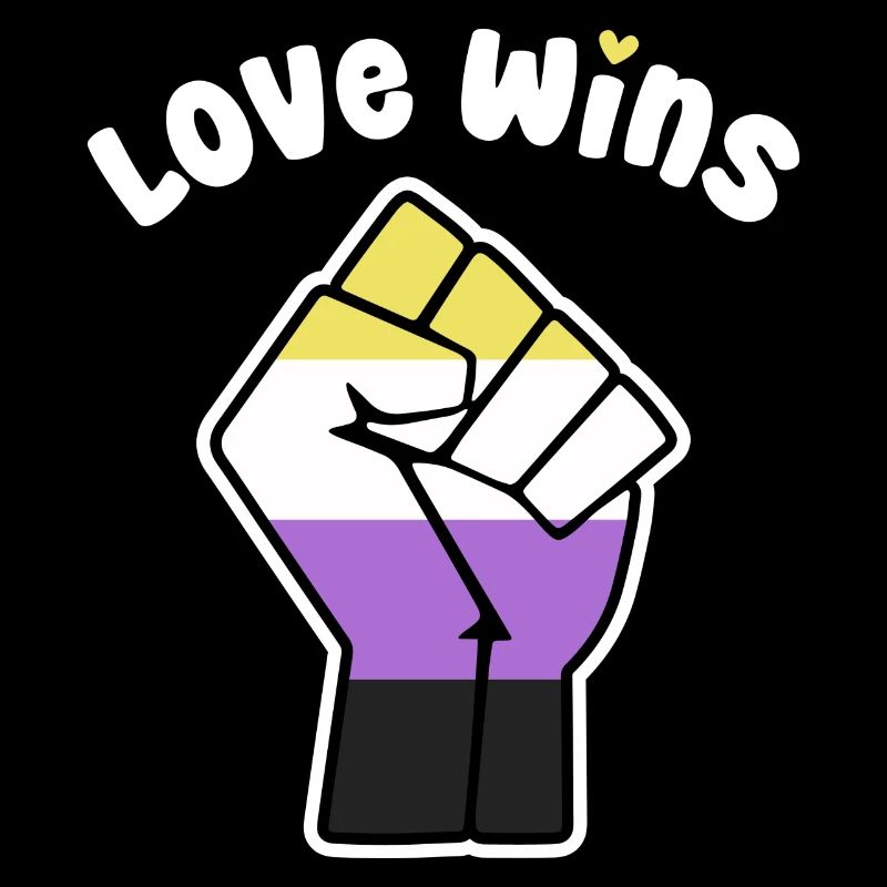 Love Wins Nonbinary Pride Fist for Equality