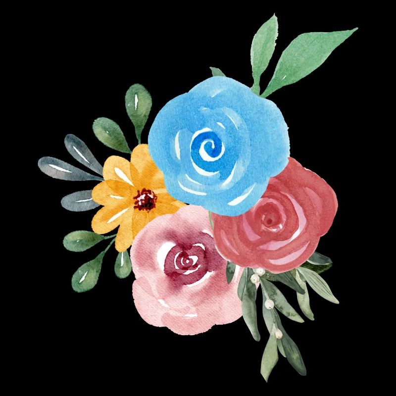 Simple watercolor flowers