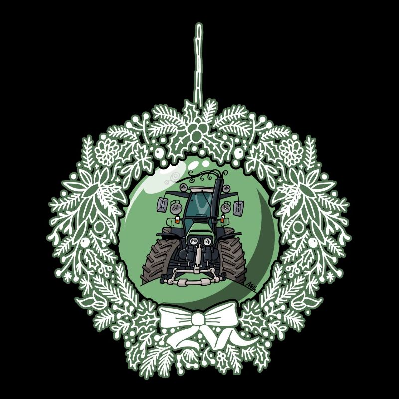 Weihnachtskranz Grün Traktor 617