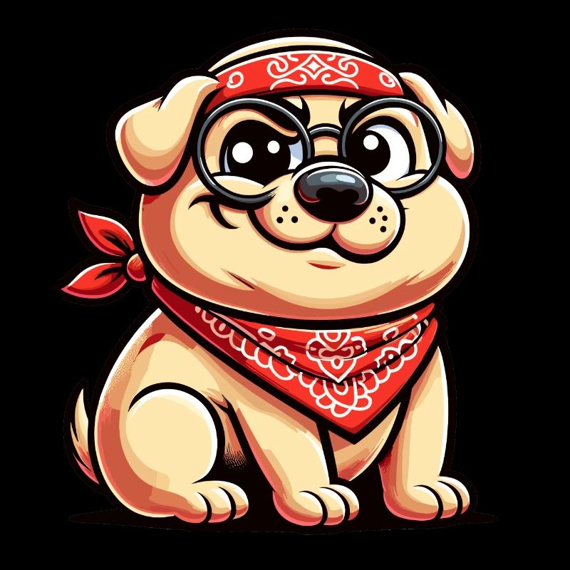 Cool dog with glasses