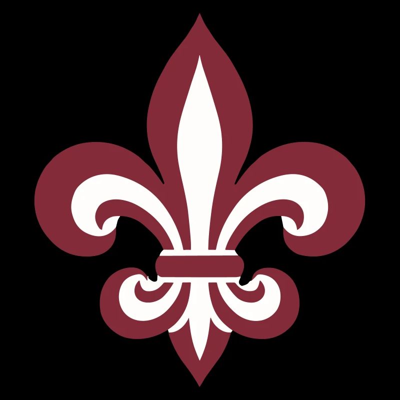 Emblème de Lys Français audacieux