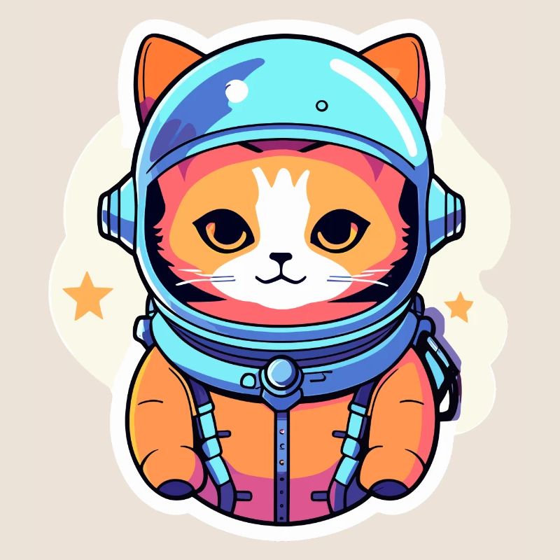 Illustration d’astronaute chat