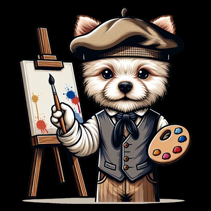 Artiste de chien mignon