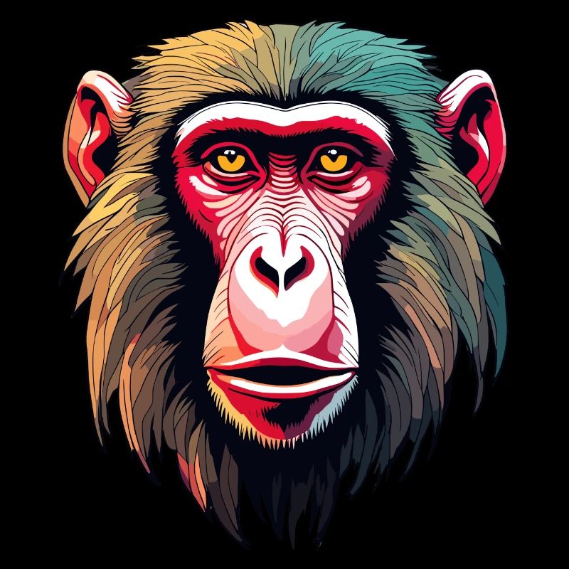 Monkey / Animal / Zoo / Babian / Wild / Comic
