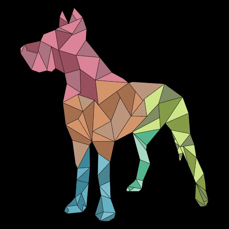 GROSSER DANE, geometrisch, bunt