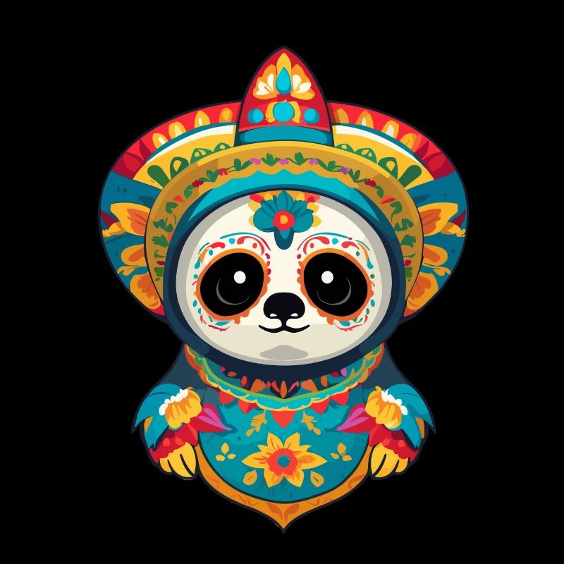 Sloth Iconic Sugar Skull Mexico